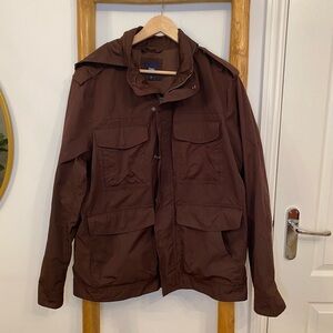 GAP Utility Chocolate Brown Jacket Women’s Sz Large Fall Winter Outdoors Preppy